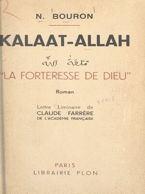 cover image of Kalaat-Allah, la forteresse de Dieu